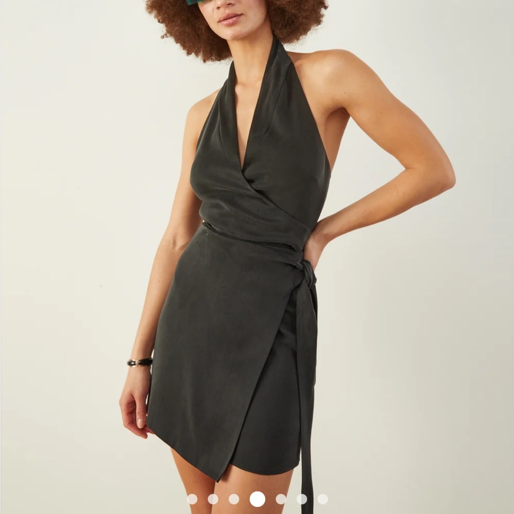 NWT ADAY Courtside wrap skirt black szL